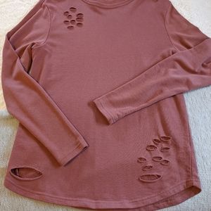 Alphalete Dusty Rose Long Sleeve Tee